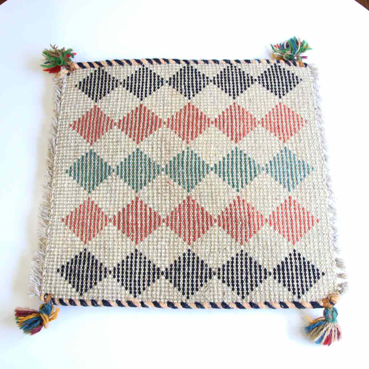 ギャッベ ミニ マット アイボリー 中古