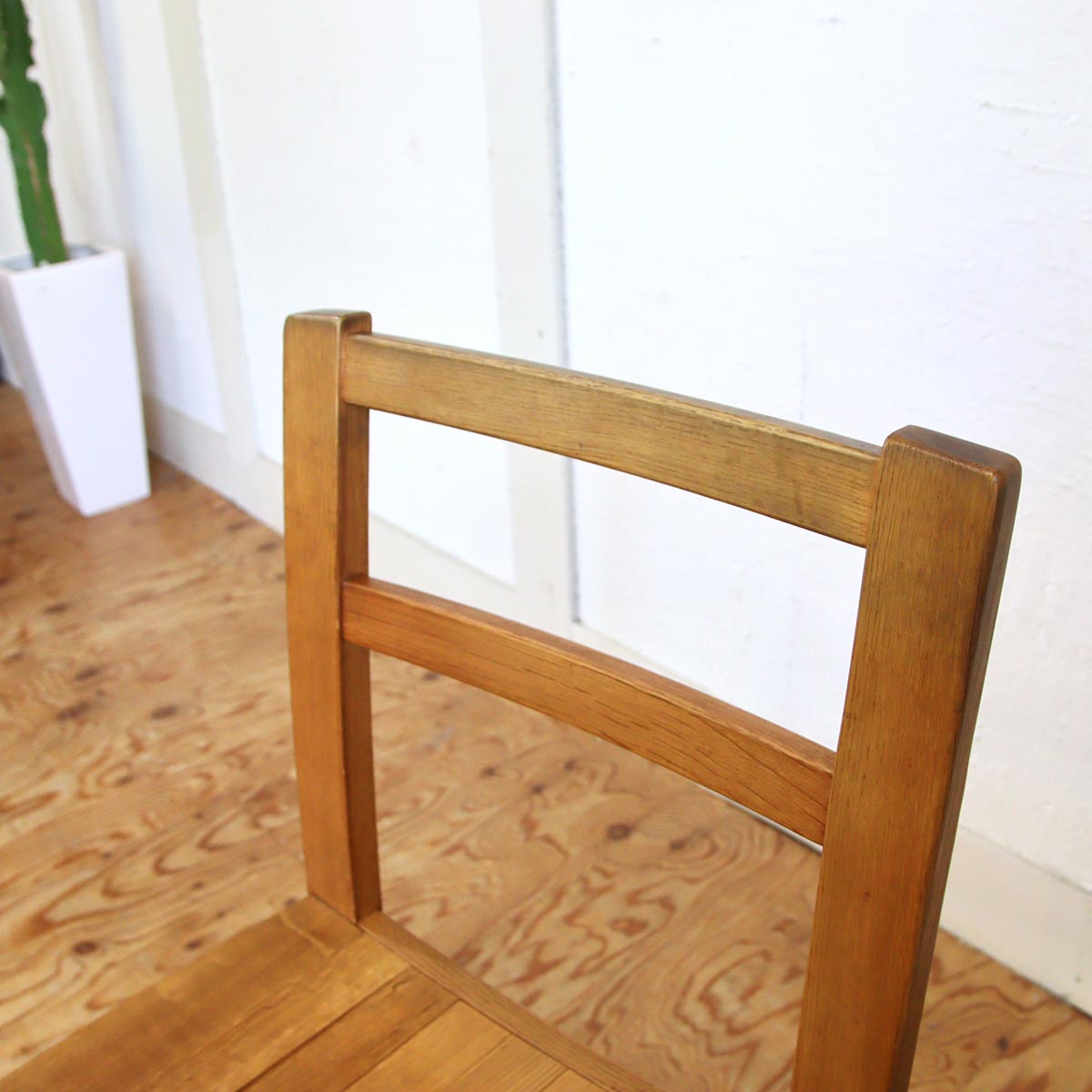 ダイニングチェア ナラ無垢材 古家具 【2】 中古