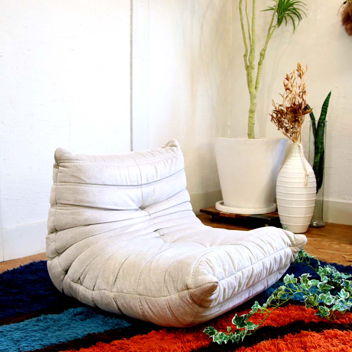 リーン・ロゼ / ligne roset ミニトーゴ グレー ローソファ 1人掛け 