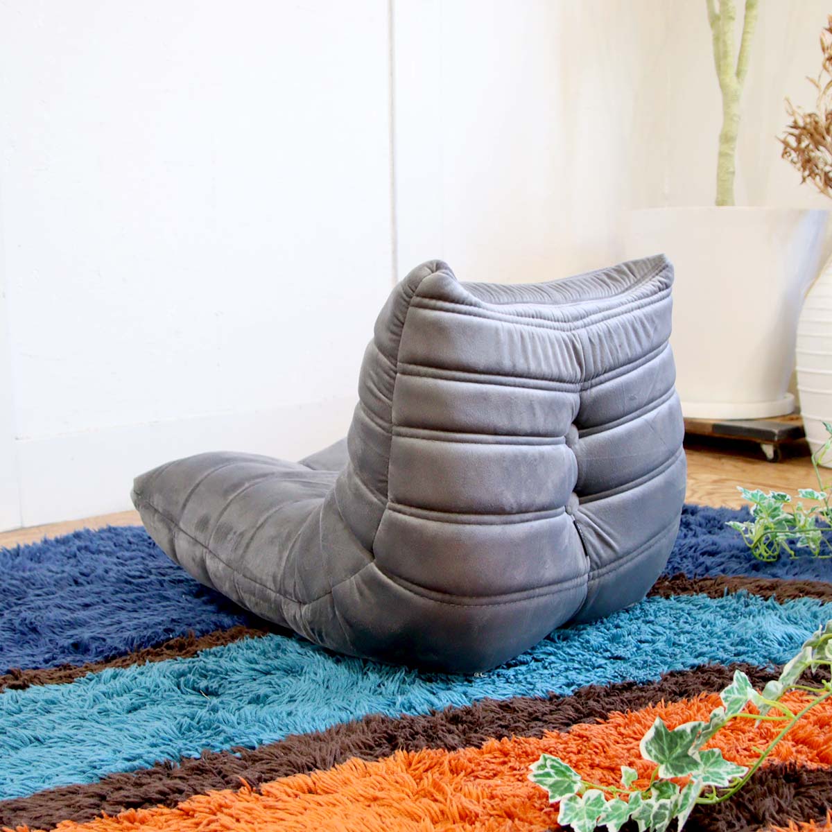 リーン・ロゼ / ligne roset ベビートーゴ グレー ローソファ キッズチェア 1人掛けソファ 中古
