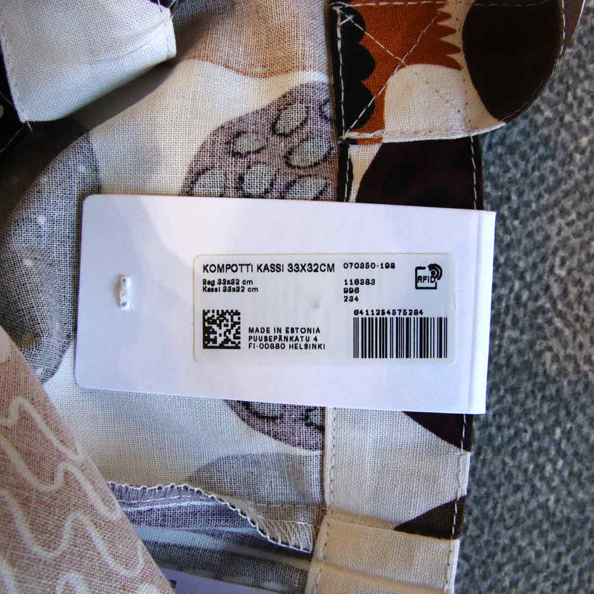 マリメッコ / marimekko エコバック トートバック コンポッティ 北欧 【1】 未使用品