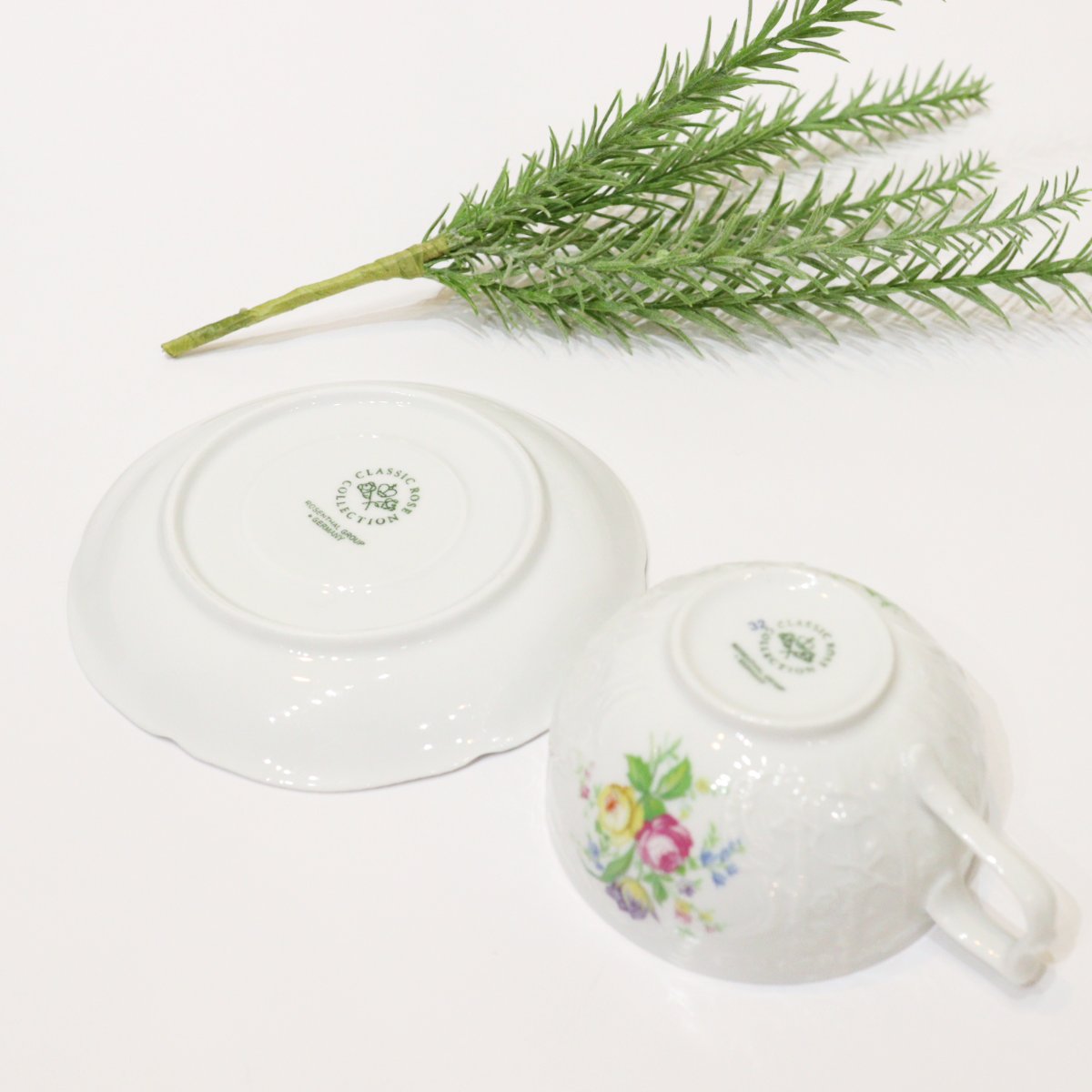 ローゼンタール / Rosenthal クラシック ローズ フラワーブーケ カップ&ソーサー 中古
