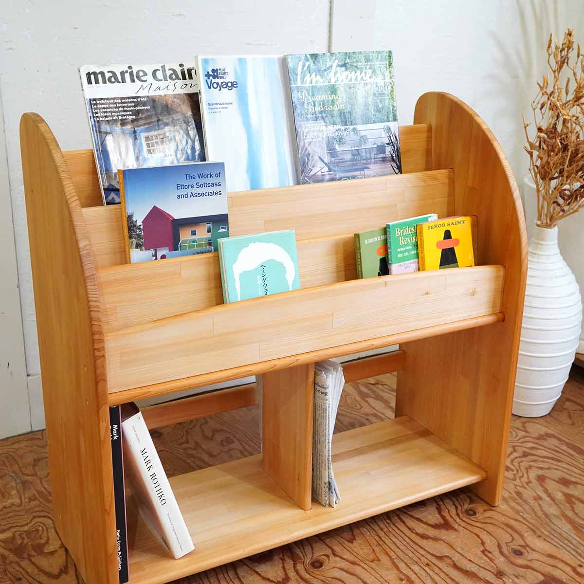 木遊舎 ひのきほんたて M800 本棚 ナチュラル 中古