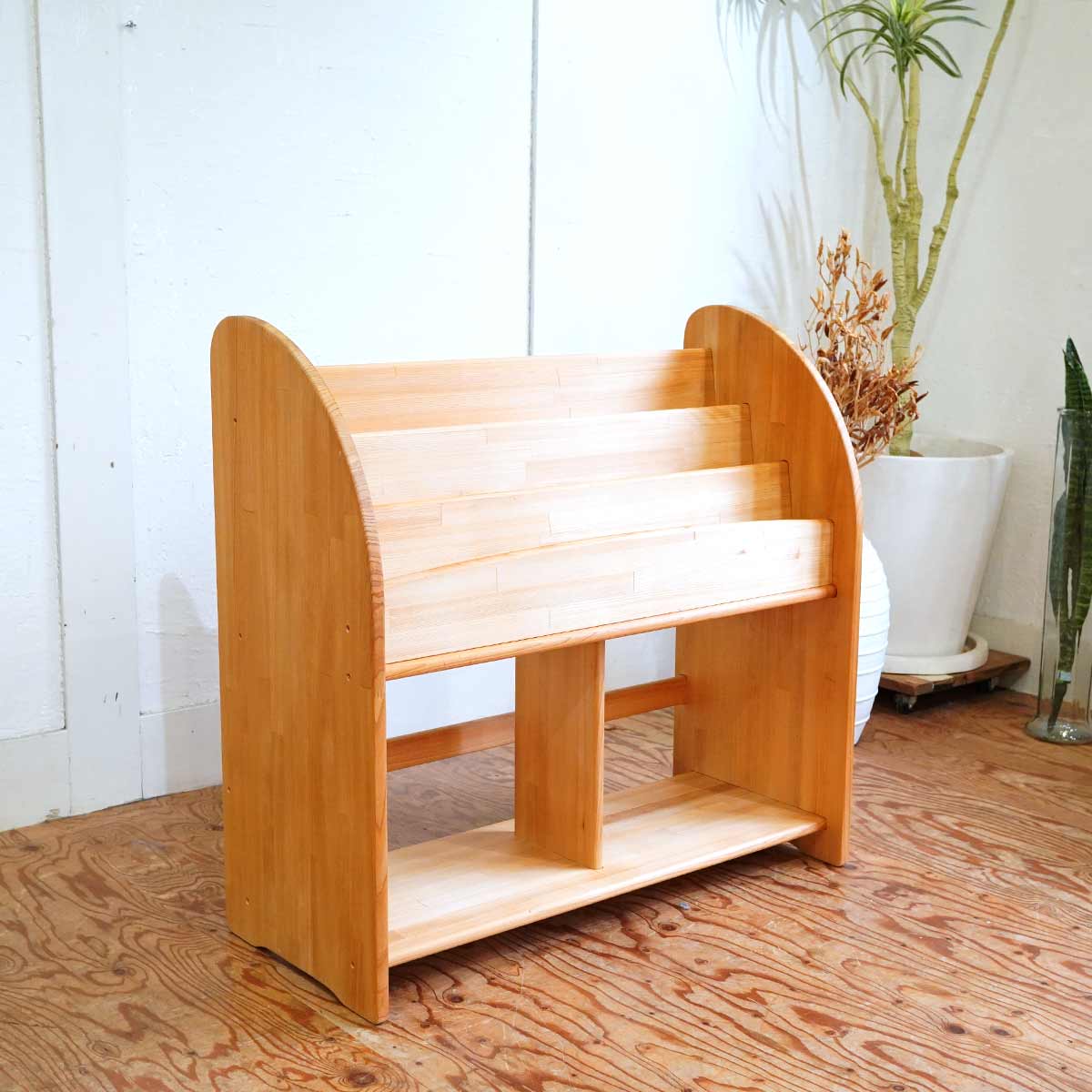 木遊舎 ひのきほんたて M800 本棚 ナチュラル 中古