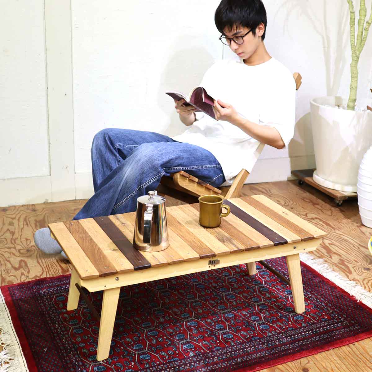HermanMiller/ネルソンキューブ サイドテーブル スクエア 木×白 