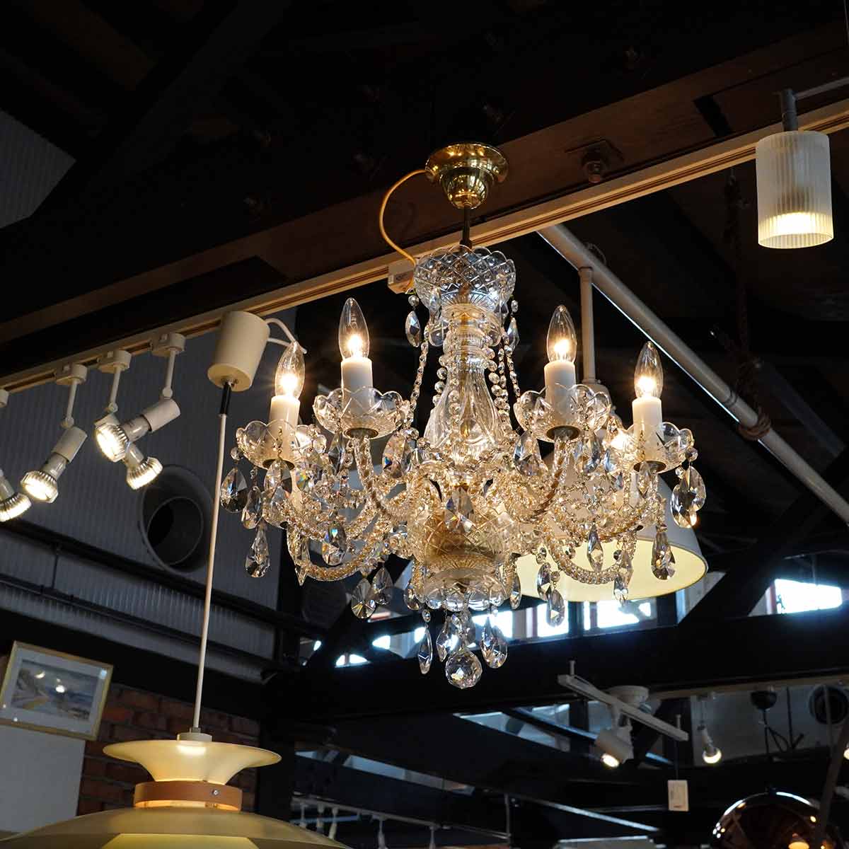 ジョゼフ・ヴラノフスキー / JOSEF WRANOVSKY チェコクリスタルシャンデリア 8灯 BCZ-7553 中古