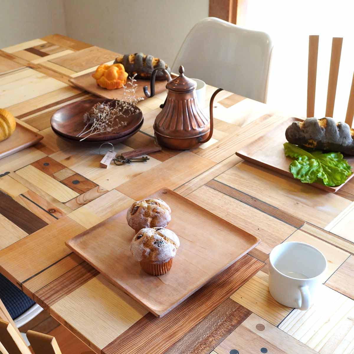 リバイブモブラープロジェクト 角皿 メープル 木の食器 トレイ 地球にやさしい器