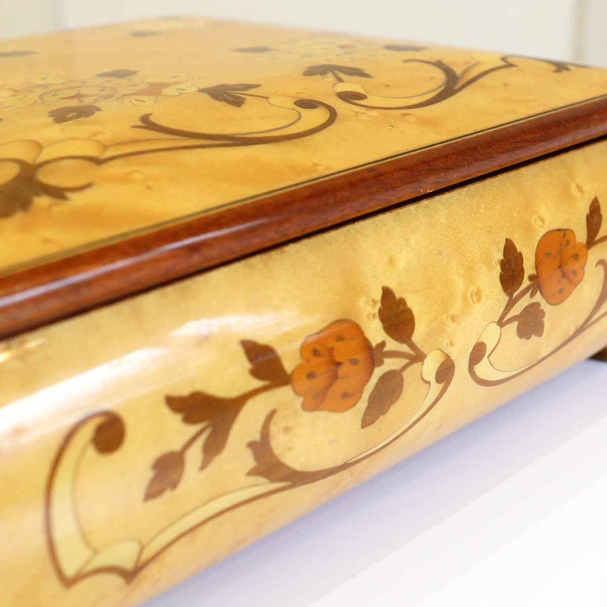 リュージュ / REUGE オルゴールのジュエリーケース 象嵌細工 メープル材 中古