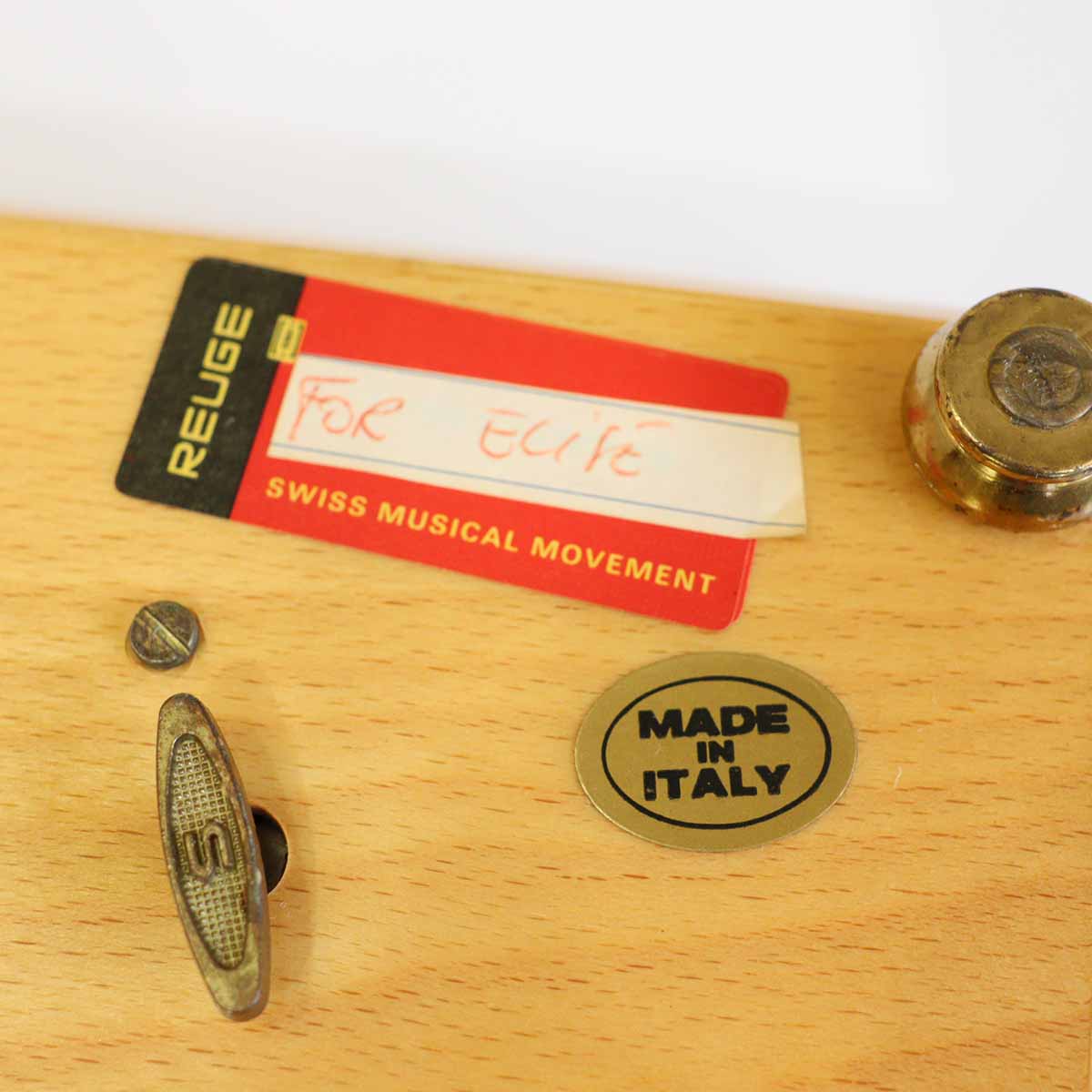 リュージュ / REUGE オルゴールのジュエリーケース 象嵌細工 メープル材 中古