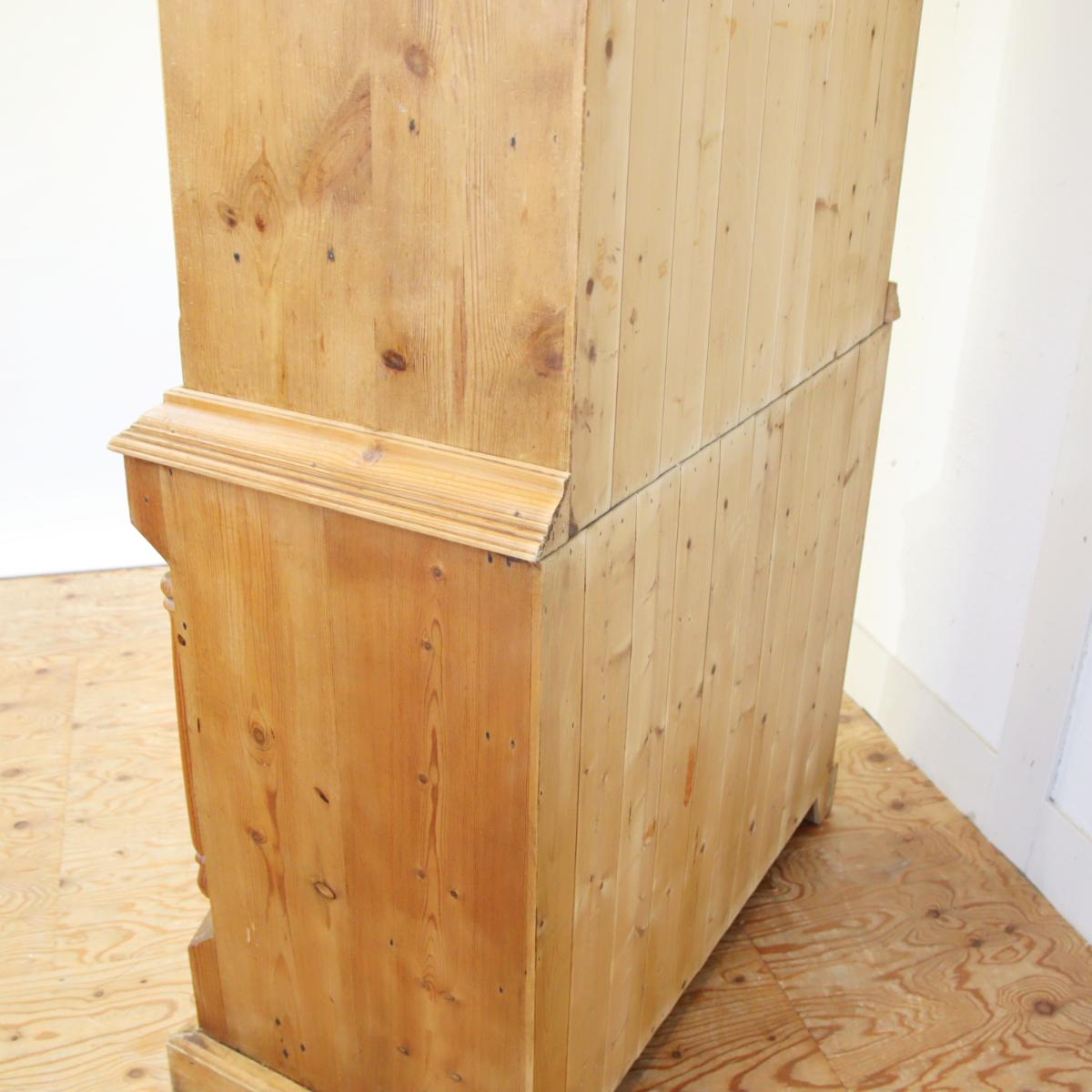 英国アンティーク オールドパイン材 カップボード 食器棚 アンティーク