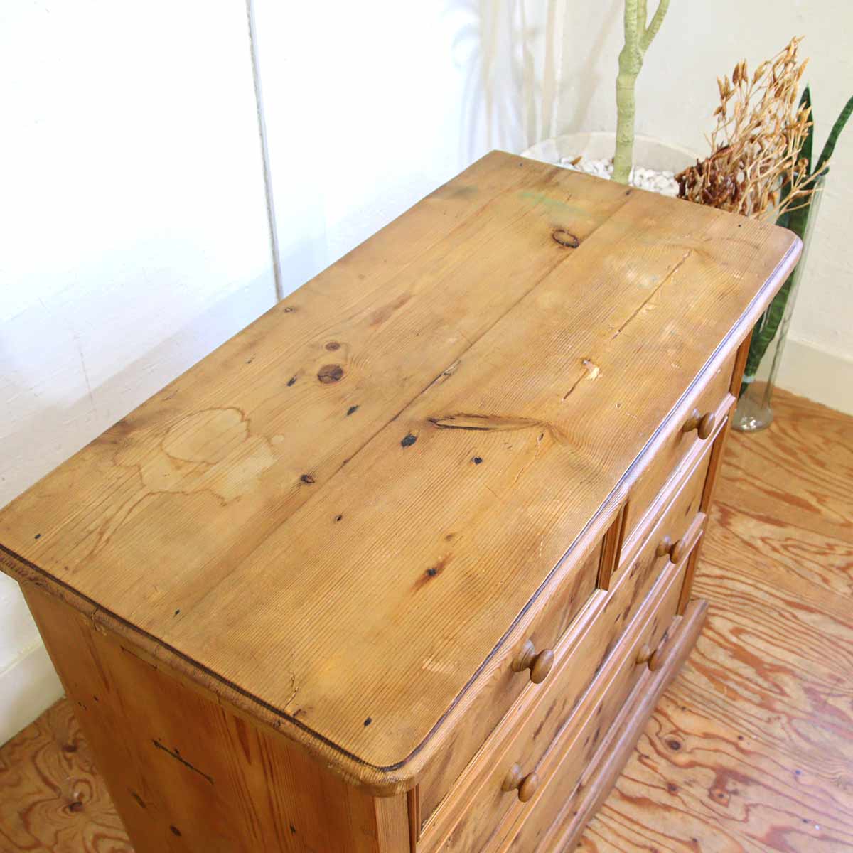 英国 アンティーク オールドパイン チェスト カントリー家具