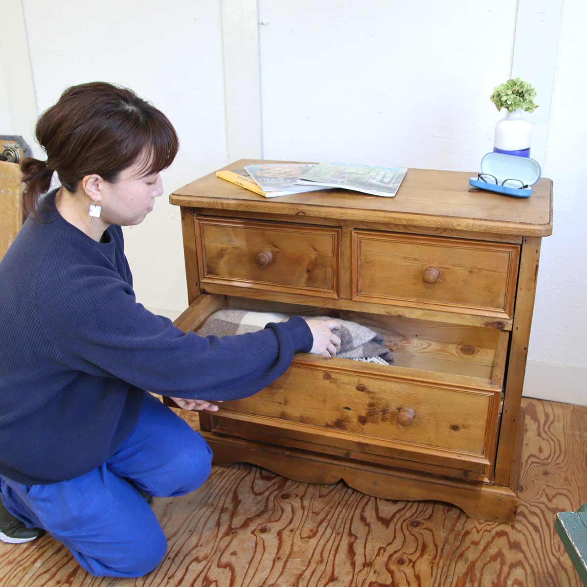 英国 アンティーク オールドパイン チェスト カントリー家具