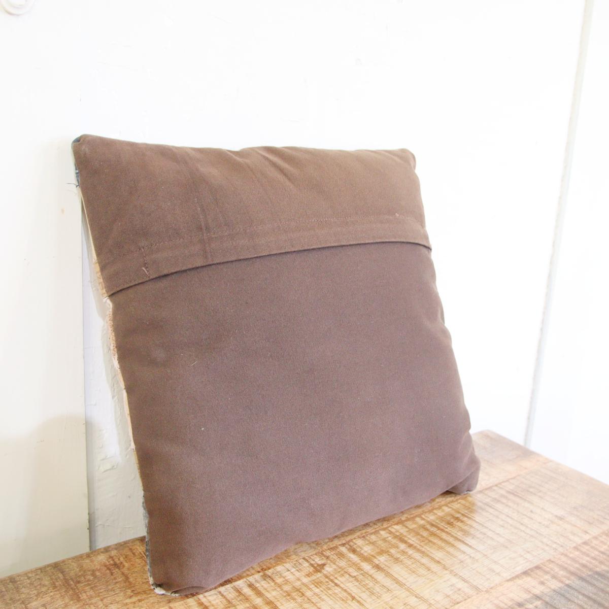 アスプルンド / ASPLUND シャルダ デニム革 パッチワーク クッション 中古