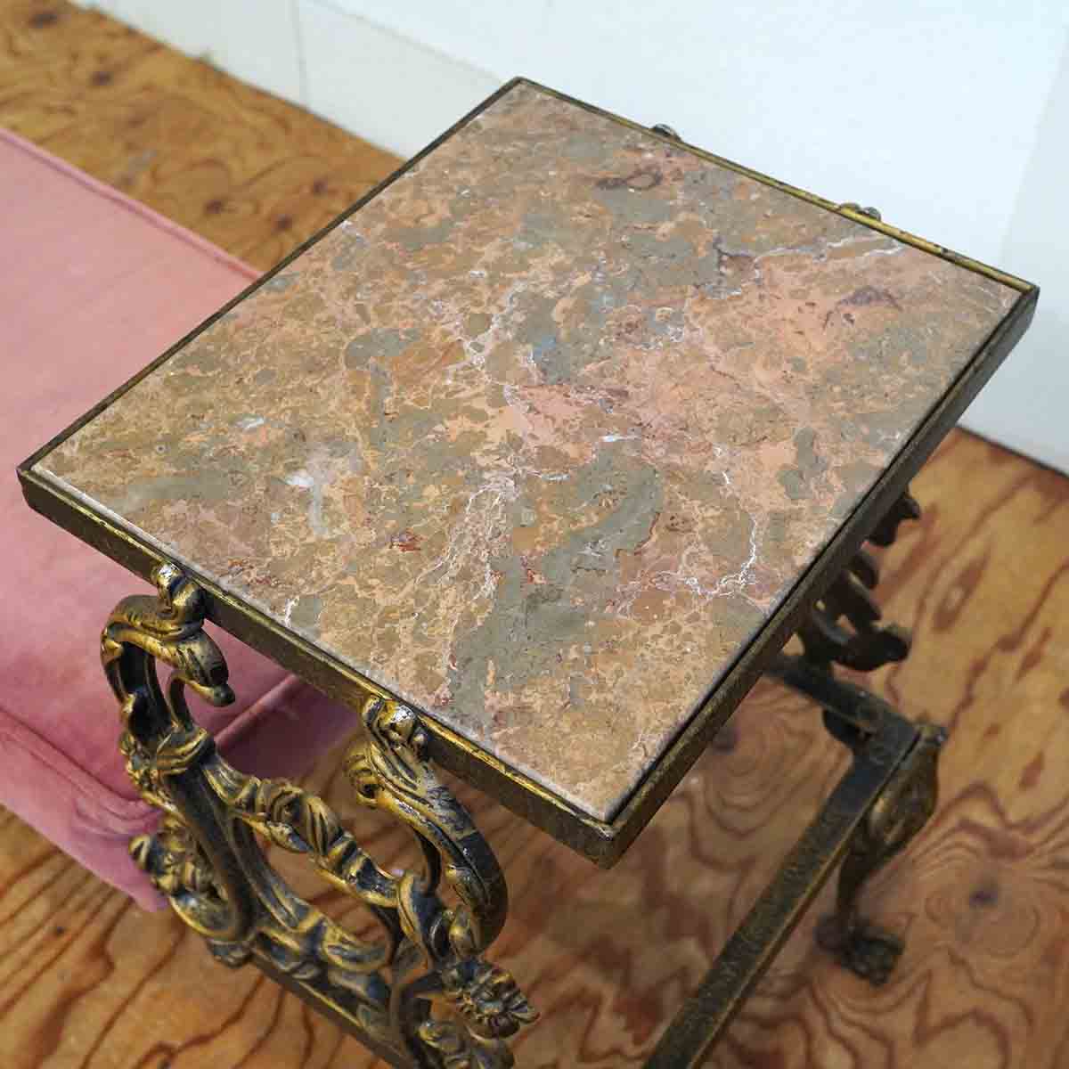 クラシカル テレフォンチェア 大理石 真鍮 中古