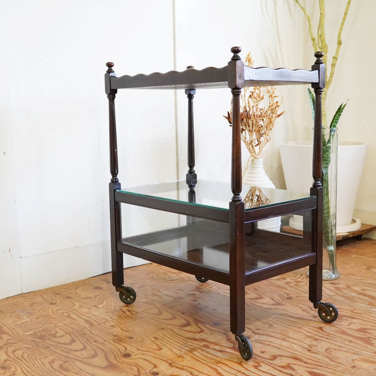 クラシカルワゴン ショーケース サイドボード アンティーク