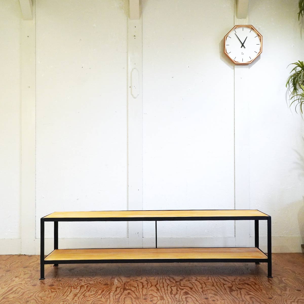 リデザインファニチャー テレビボード オープンラック アイアンフレーム 中古