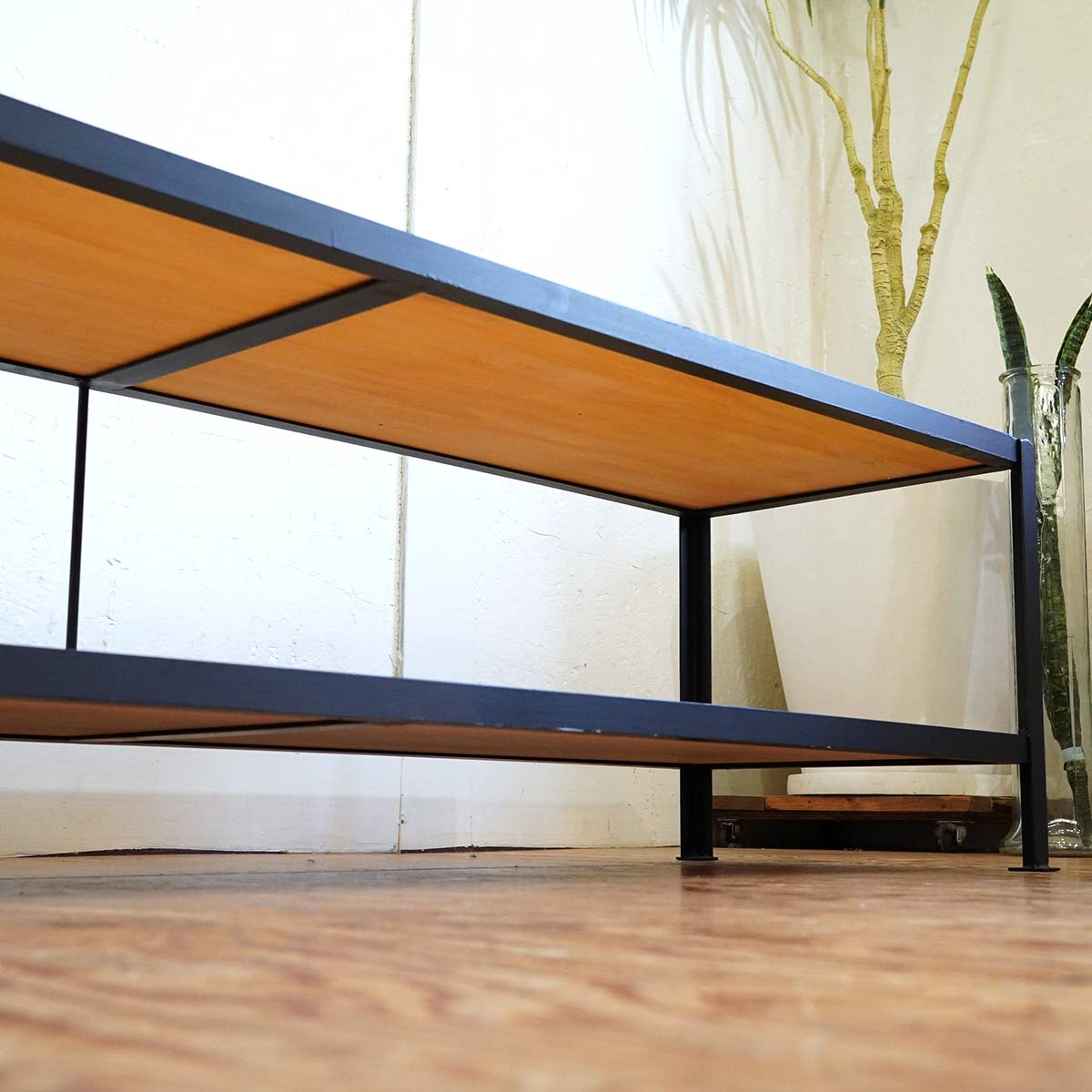 リデザインファニチャー テレビボード オープンラック アイアンフレーム 中古