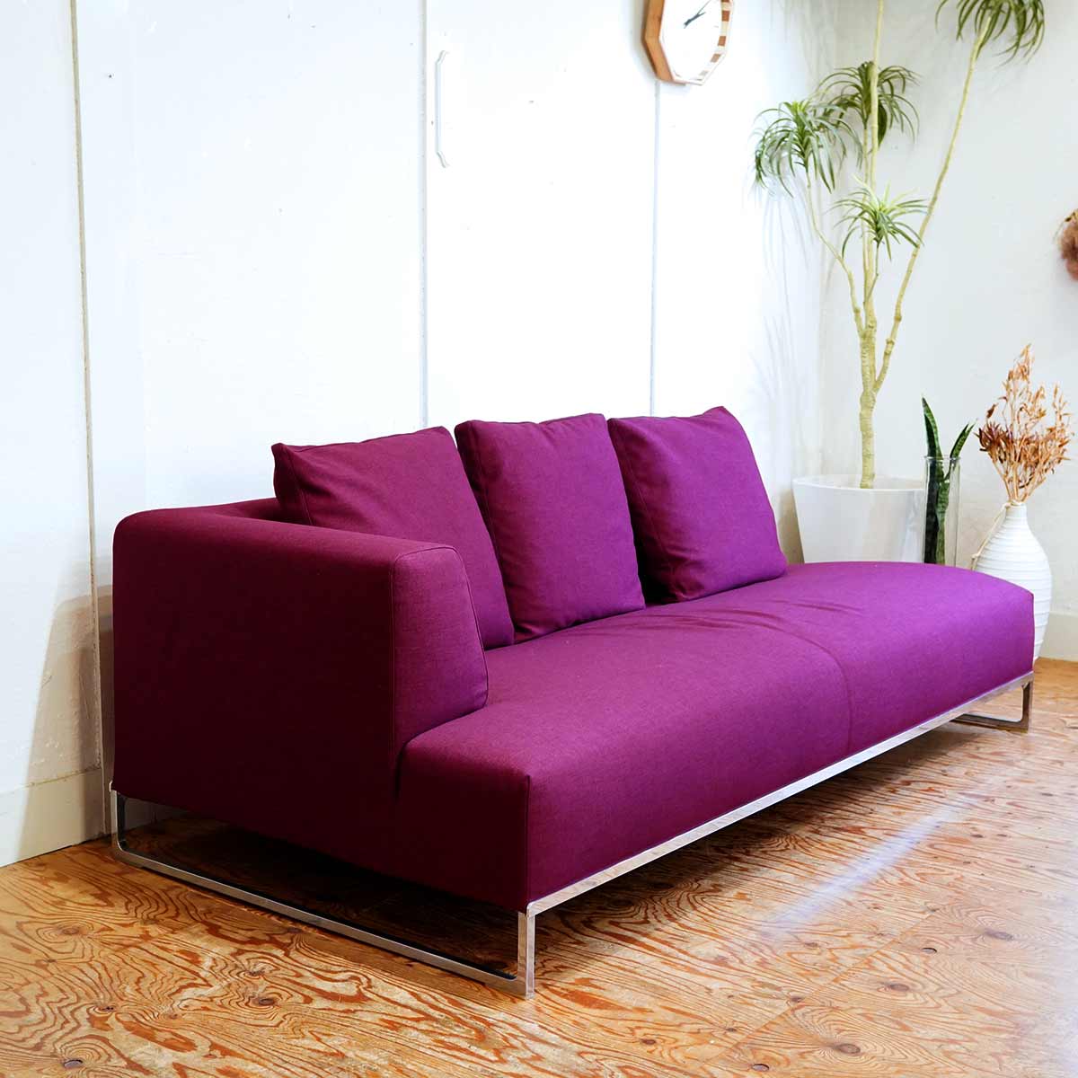 ビー&ビー イタリア / B&B Italia SOLO 片アーム ソファ 3人掛けソファ 中古