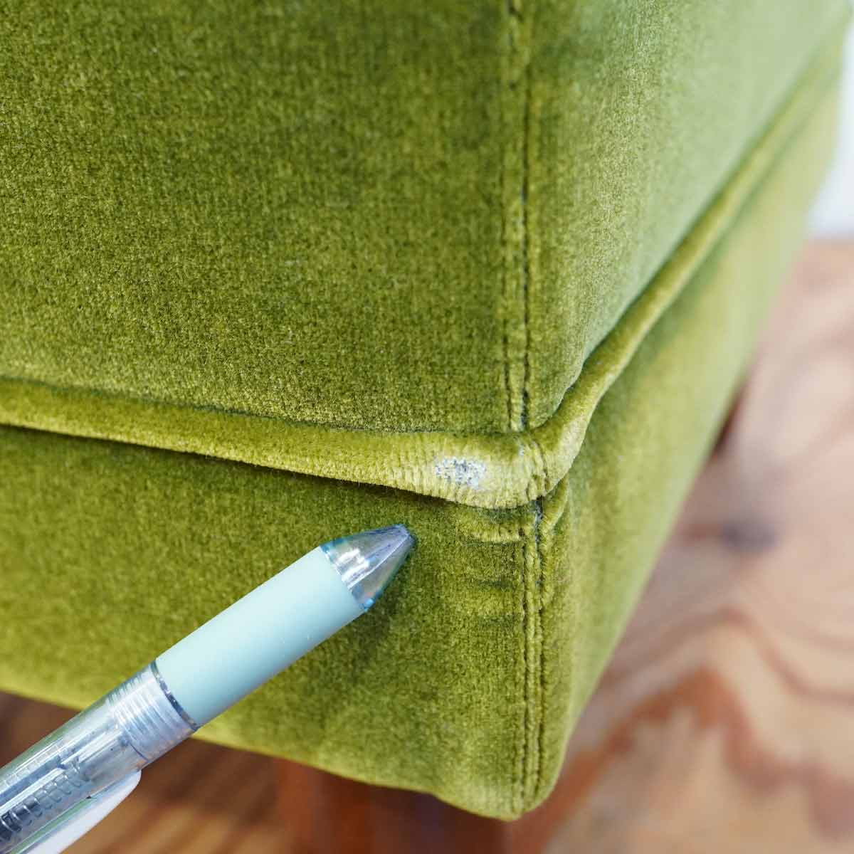 カリモク60 / karimoku60 オットマン スツール モケットグリーン 中古