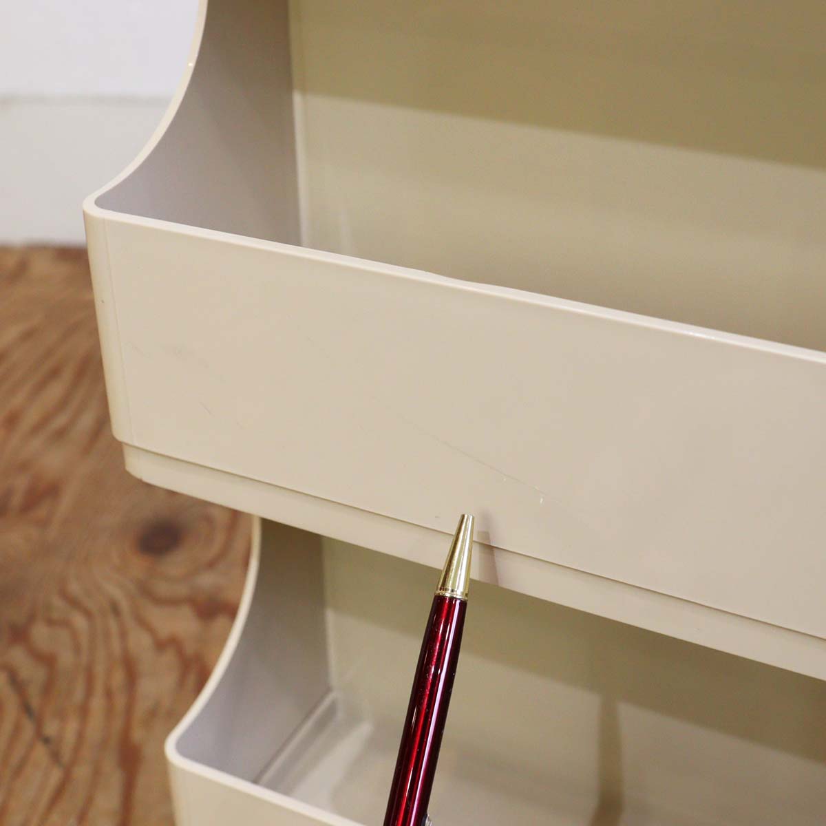 B-LINE ボビーワゴン 2段2トレイ ベージュ 日本限定カラー オプション付き ジョエ・コロンボ 中古