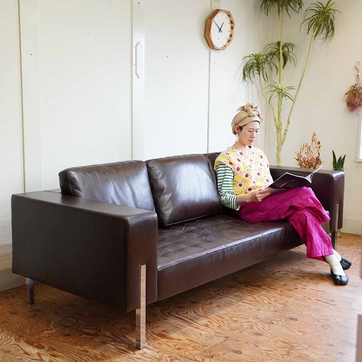 リッツウェル / Ritzwell アヴェニュー ソファ 3人掛け 幅220 本革 2414  展示品