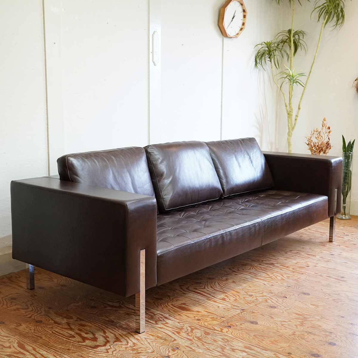 リッツウェル / Ritzwell アヴェニュー ソファ 3人掛け 幅220 本革 2414  展示品