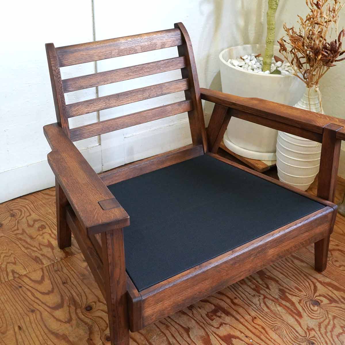 吉桂 ウイスキーオークシリーズ 一人掛けソファ クッションタイプ 本革 展示品