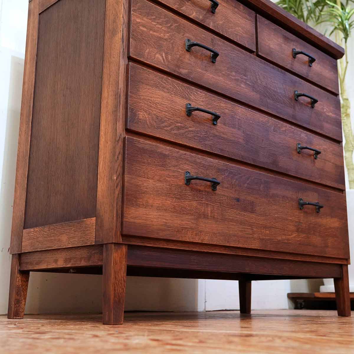 吉桂 ウイスキーオークシリーズ チェスト 90 引き出し 展示品