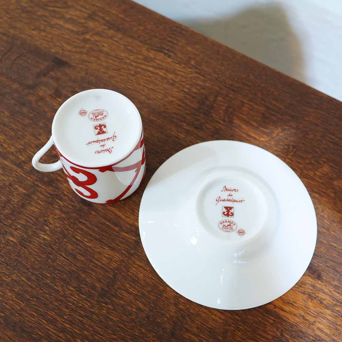 エルメス / HERMES ガダルキヴィール / guadalguivir デミタス コーヒーカップ&ソーサー 中古