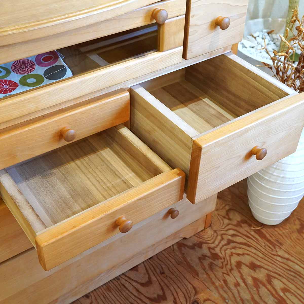 シャルドネ / CHARDONNAY ミラーチェスト ドレッサー 桜材 中古