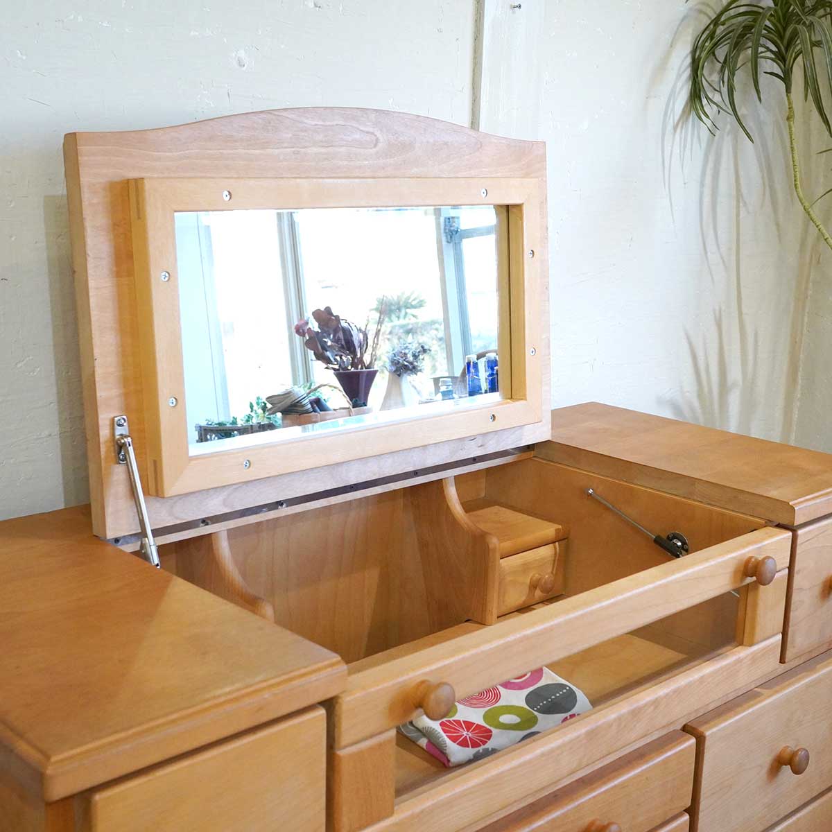 シャルドネ / CHARDONNAY ミラーチェスト ドレッサー 桜材 中古