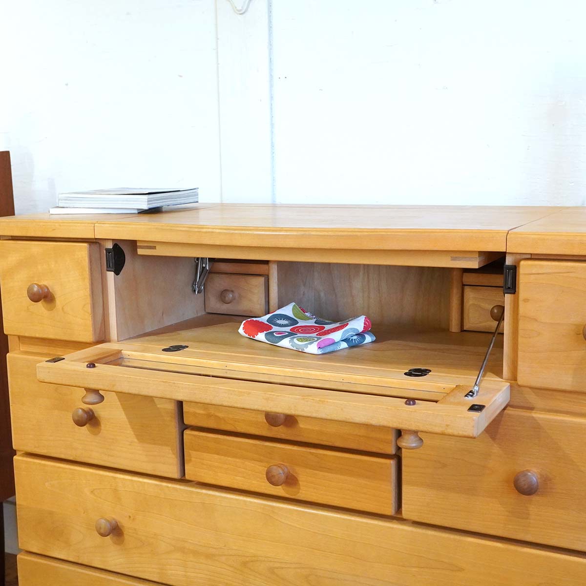 シャルドネ / CHARDONNAY ミラーチェスト ドレッサー 桜材 中古