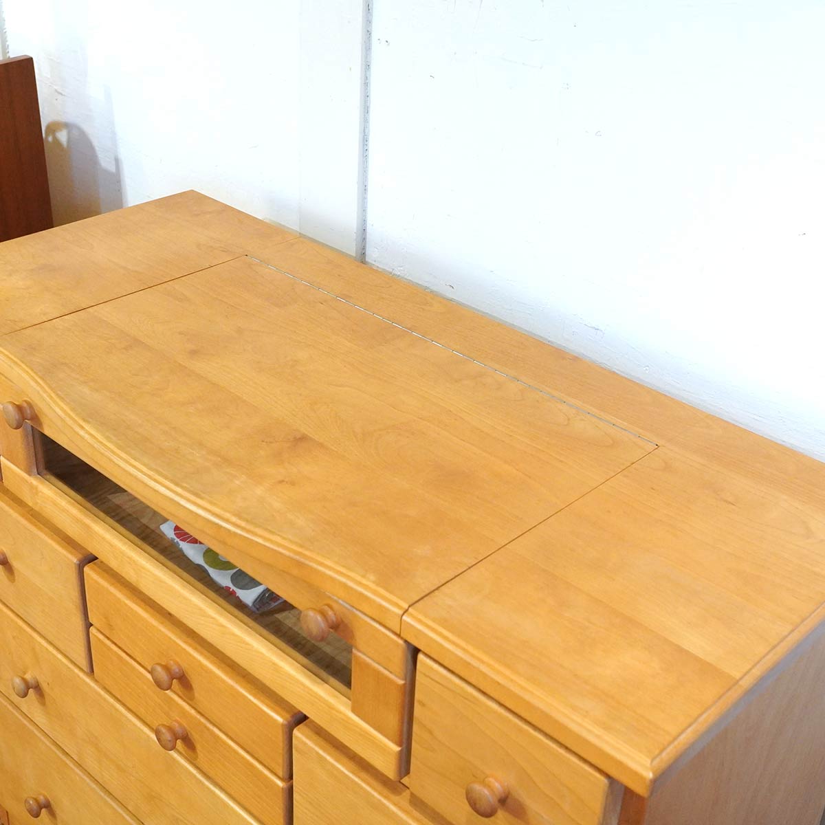 シャルドネ / CHARDONNAY ミラーチェスト ドレッサー 桜材 中古