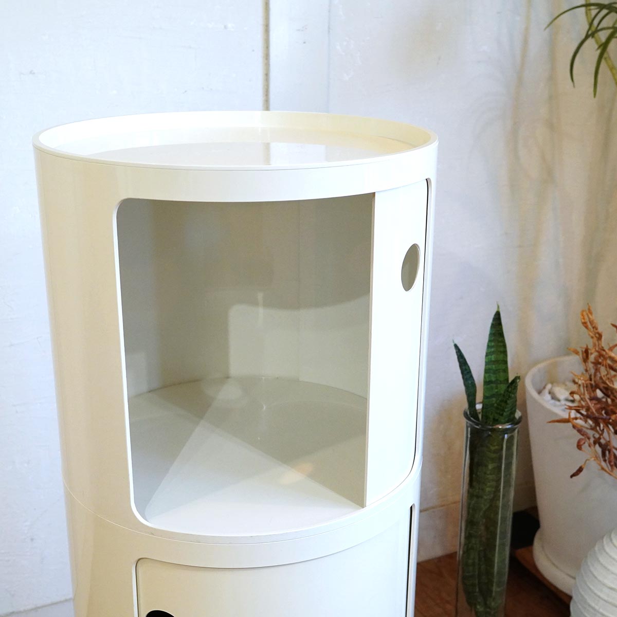 カルテル / Kartell コンポ二ビリ ラウンドエレメント 3段 ホワイト イタリア製 中古