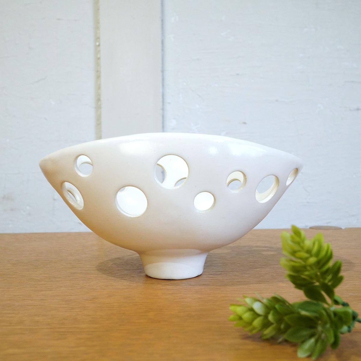 ギャルリももぐさ / 百草 安藤雅信 花器 ドット穴 中古 ボウル 陶器 