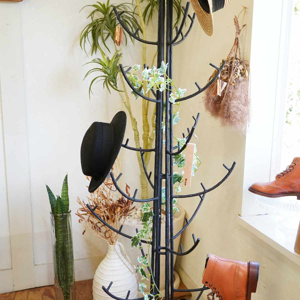 AMi TiE Casa Biancoアイアンポールハンガー 帽子かけ ディスプレイ什器 ヴィンテージ