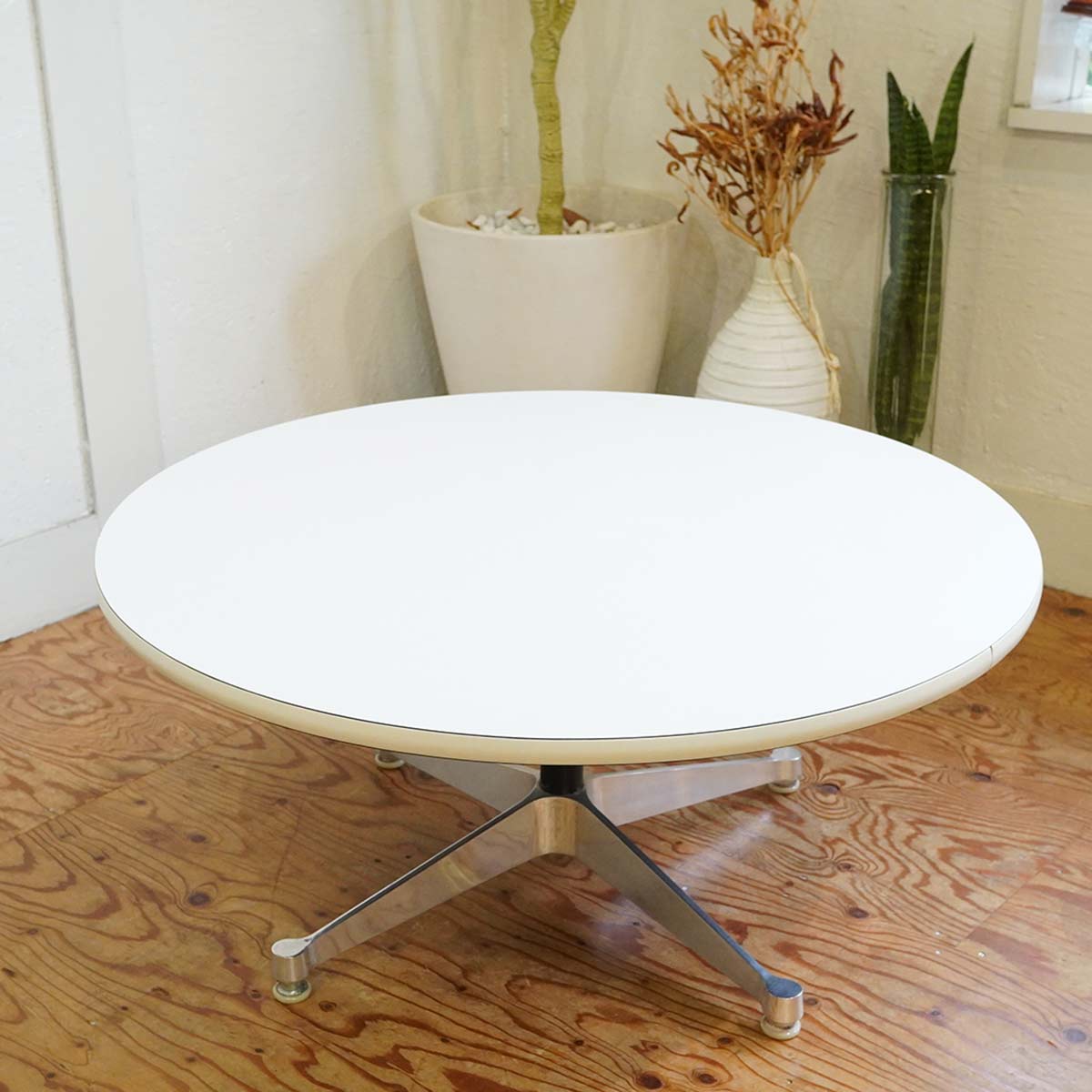 ハーマンミラー / Herman Miller コントラクトベース ラウンドテーブル ロータイプ イームズ 中古