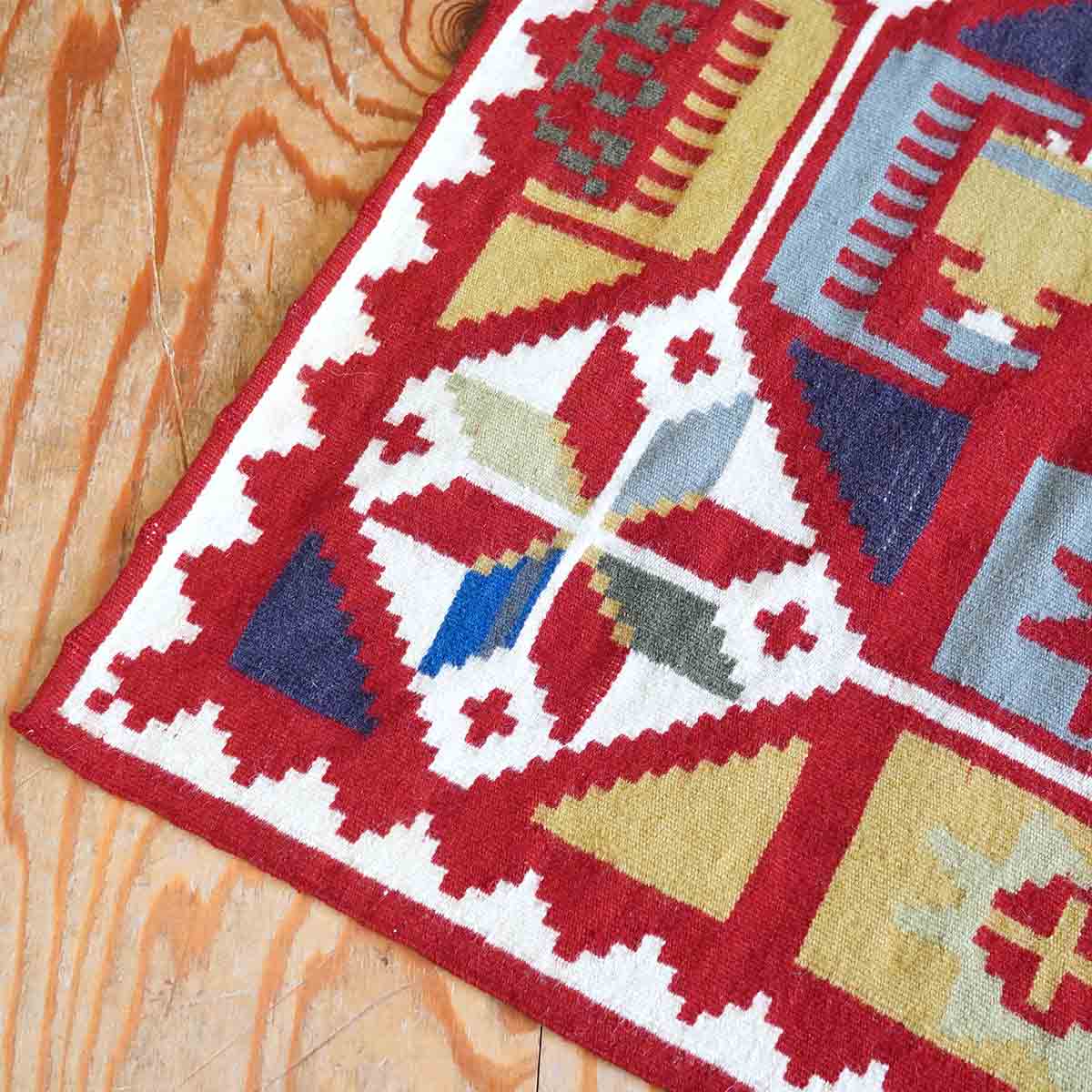 キリム ラグ アクセントラグ 薄手 北欧 ヴィンテージ