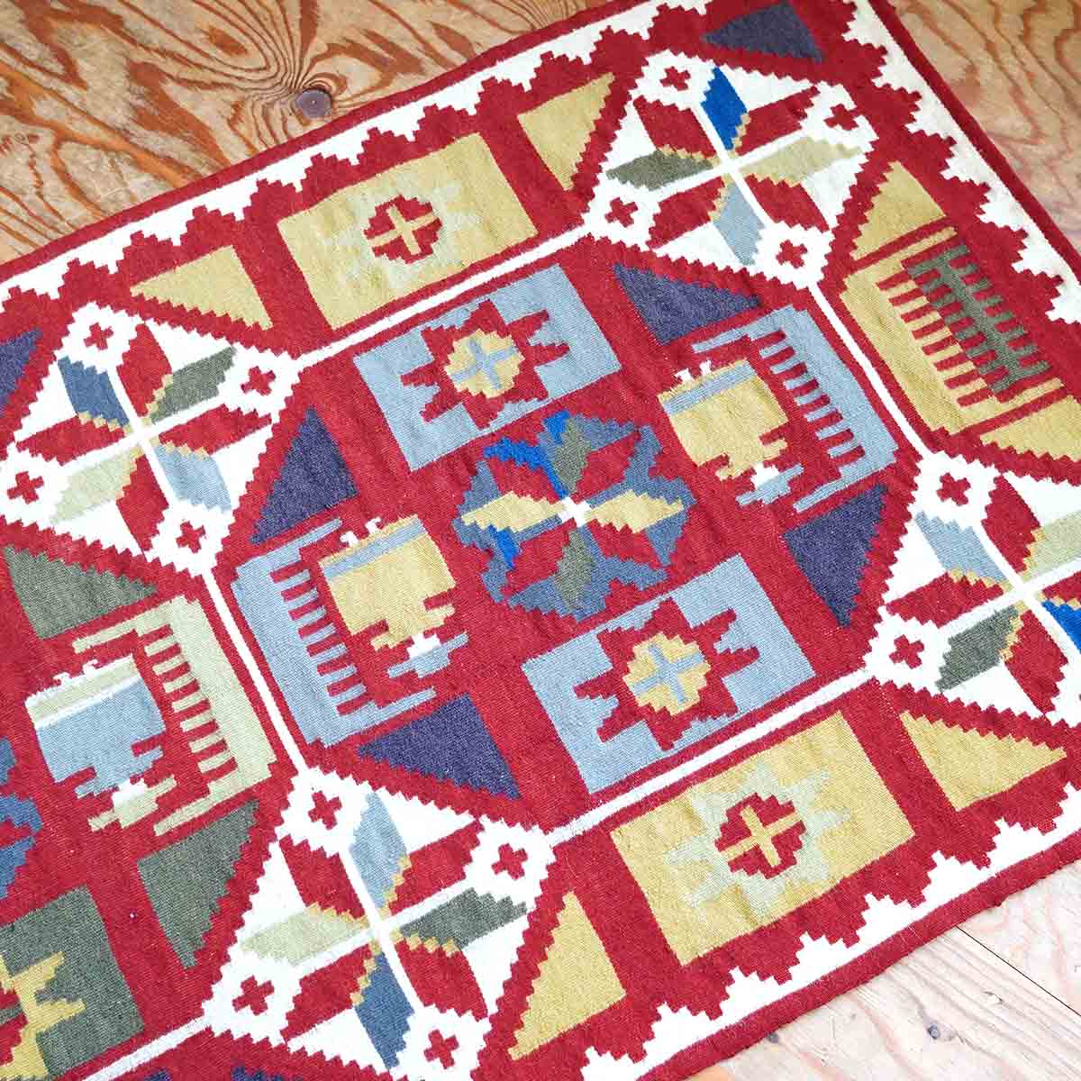 キリム ラグ アクセントラグ 薄手 北欧 ヴィンテージ