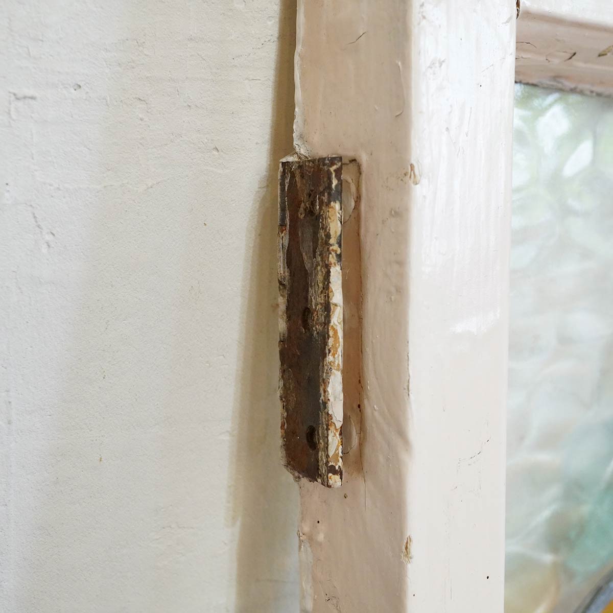 ステンドグラス 窓 木枠 ディスプレイ【大】英国アンティーク