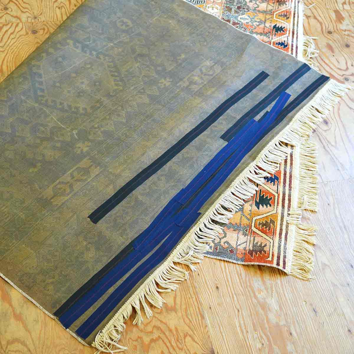 ラグ  敷物 大 エスニック ラグマット 中古