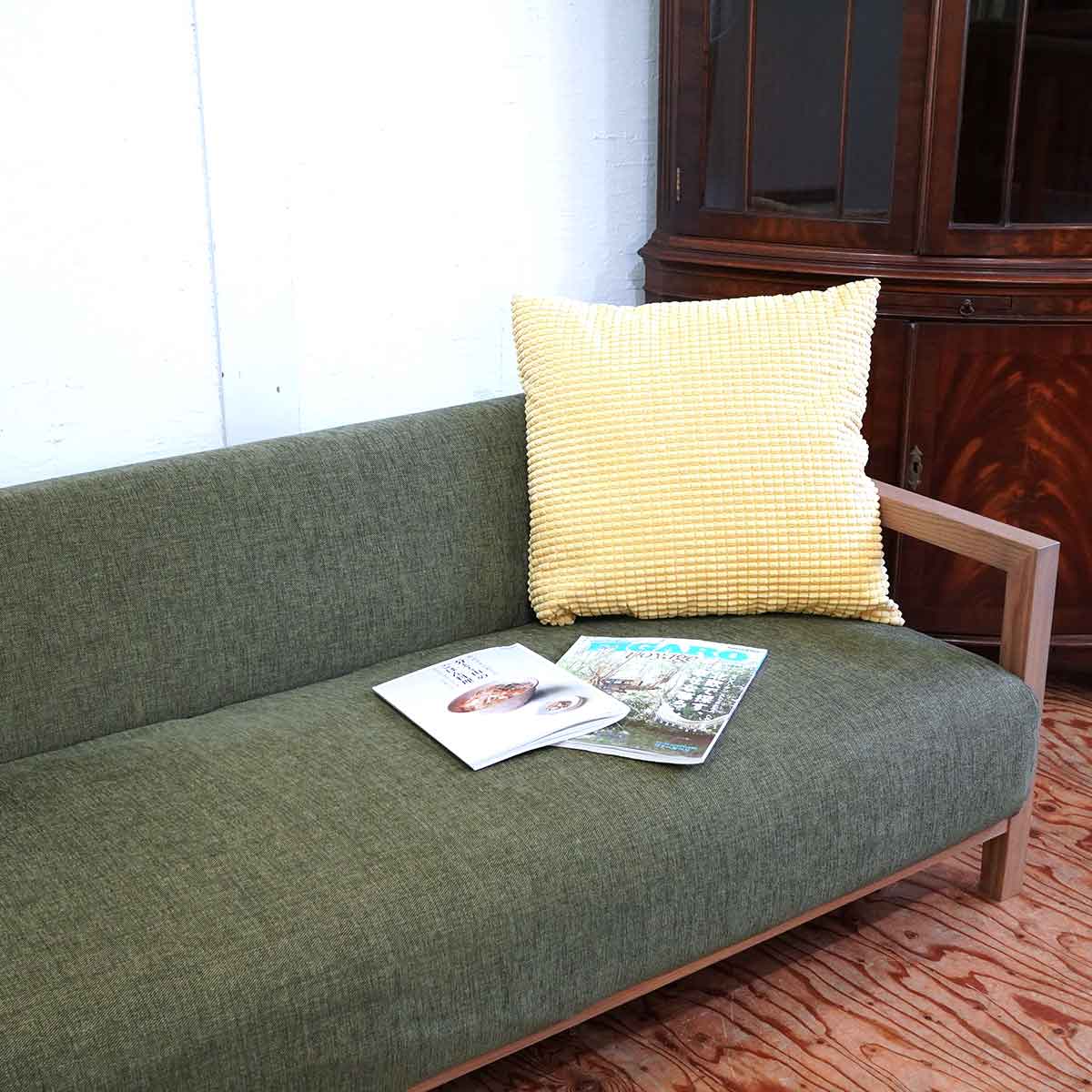 ノイエス / NOYES ビッラ / Villa 2Pソファ ローソファ カバーリング クッション付き 中古