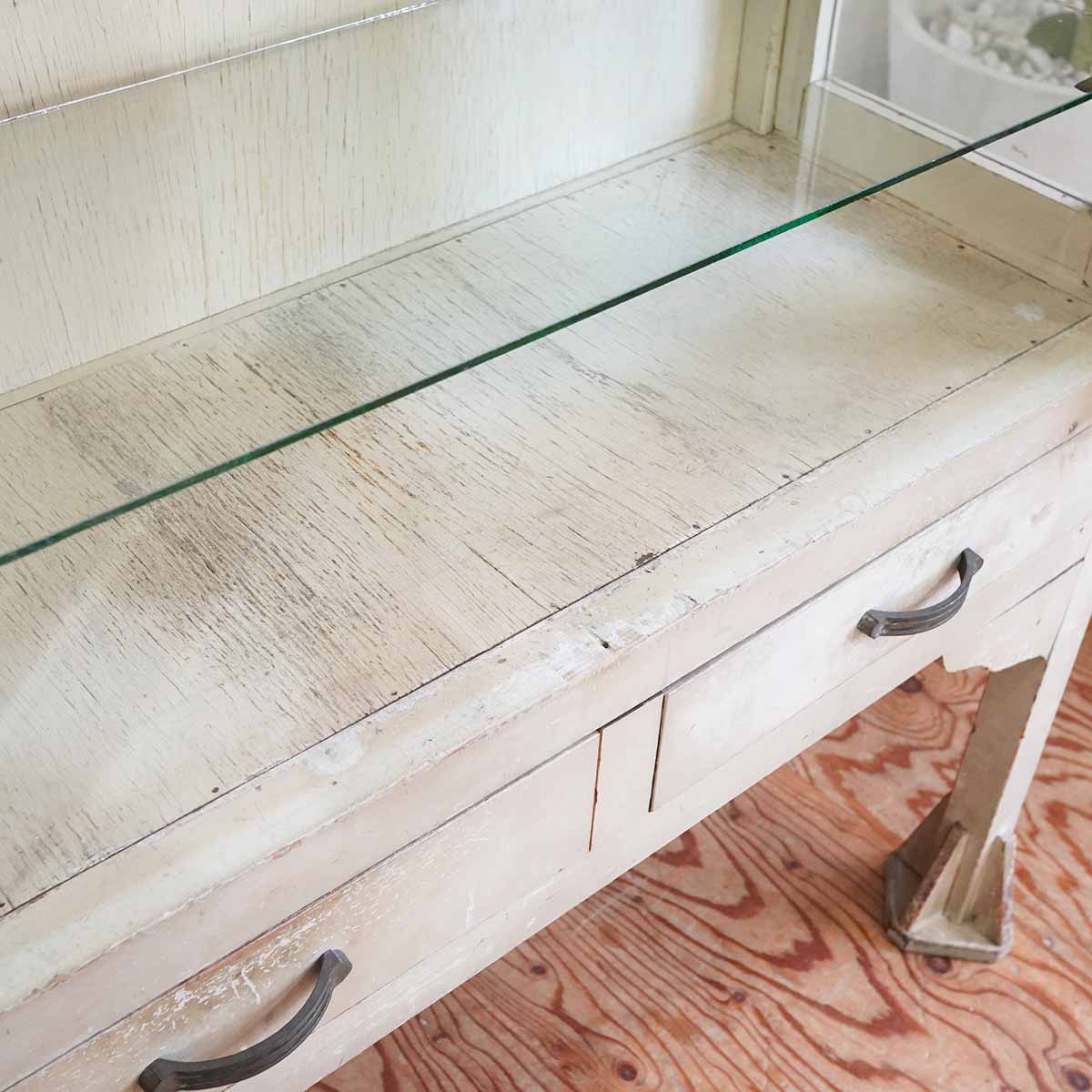 ケビント 医療棚 コレクションボード 飾り棚 キャビネット ホワイト レトロ アンティーク