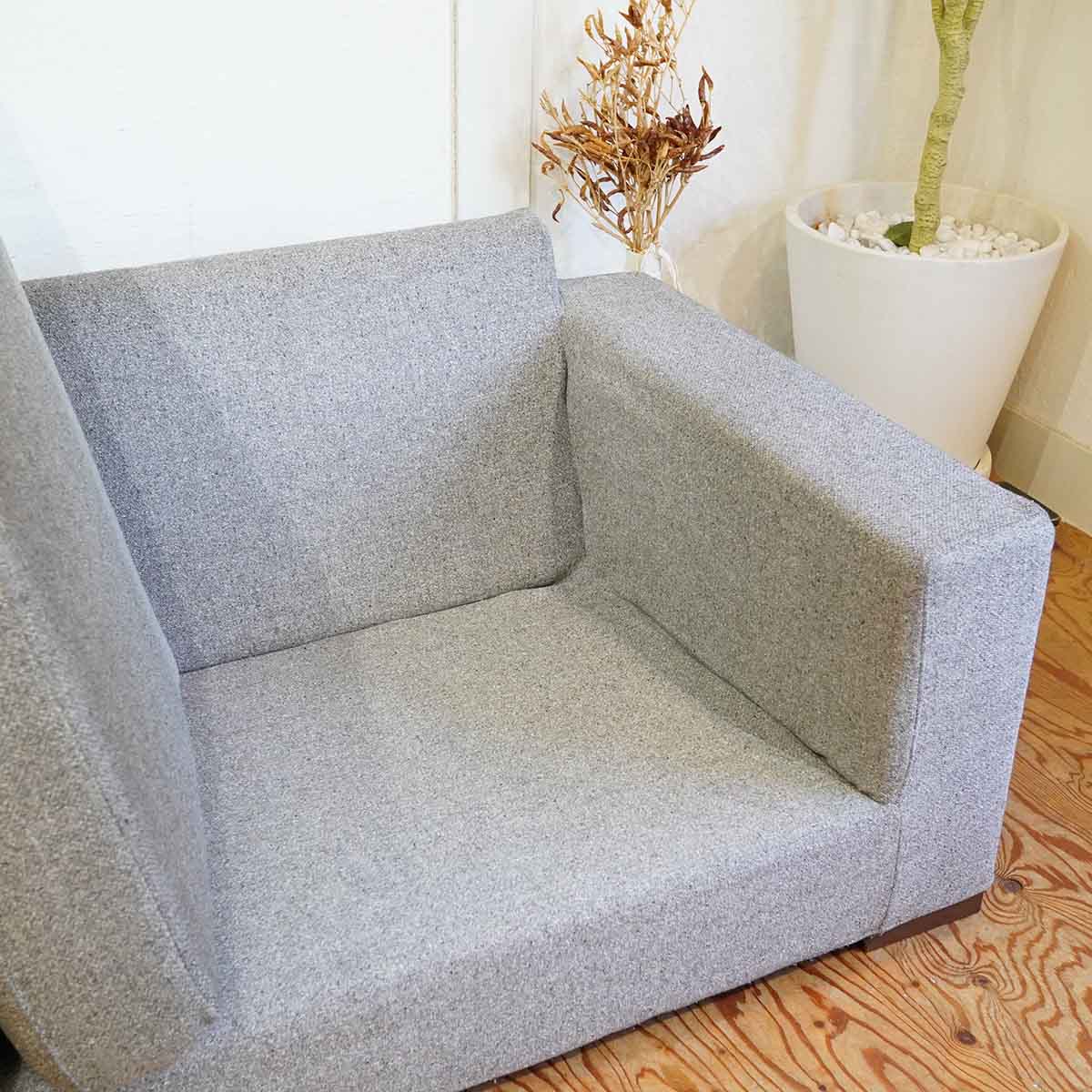 心石工芸 / KOKOROISHI リポーズ / RIPOSE 3PWソファ ワイドトリプルソファ カバーリング クッション付 中古 <i>動画あり</i>