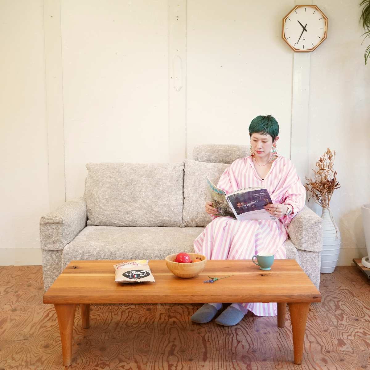 フランネルソファ / FLANNEL SOFA ショコラ 2.5Pソファ 替えカバー付 中古