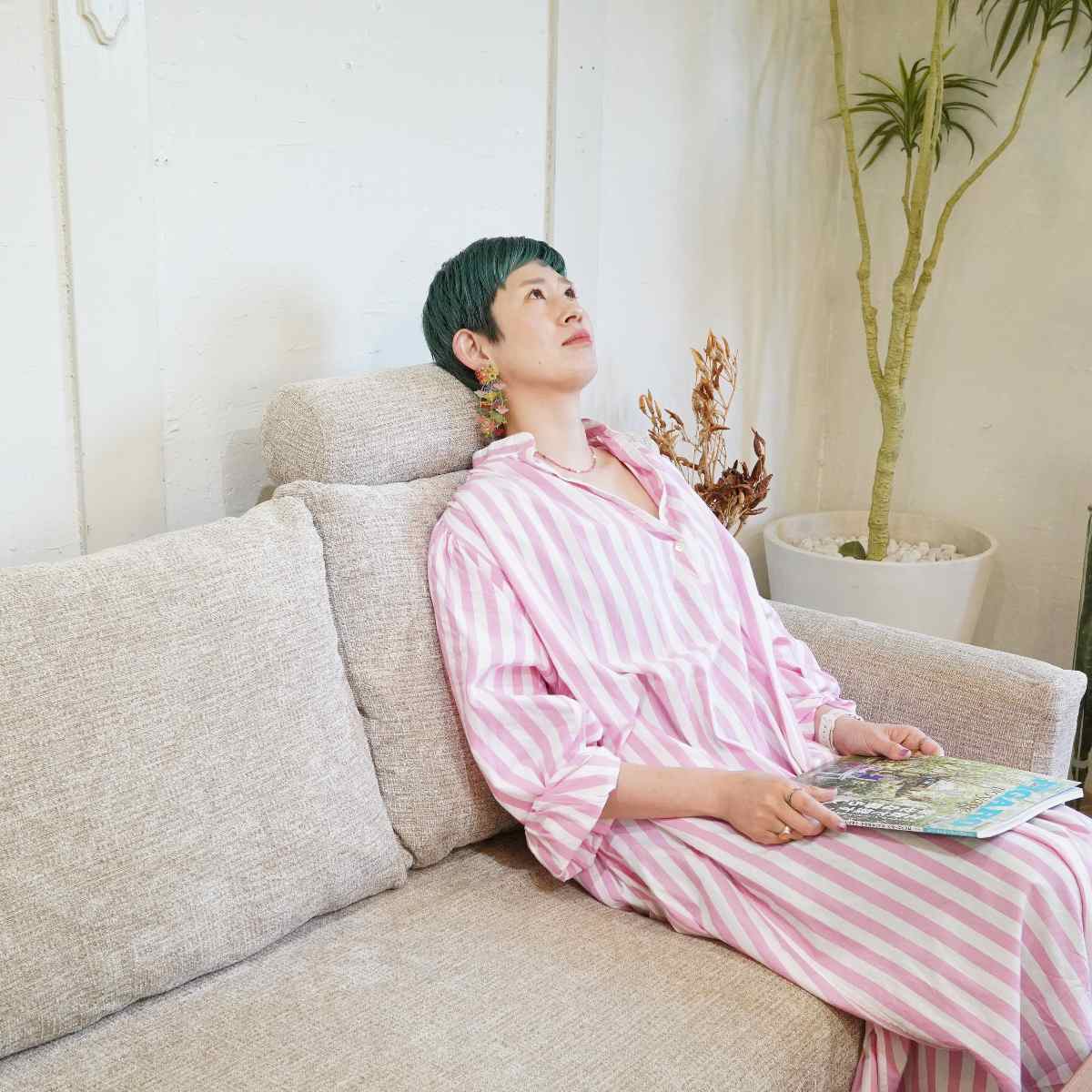 フランネルソファ / FLANNEL SOFA ショコラ 2.5Pソファ 替えカバー付 中古