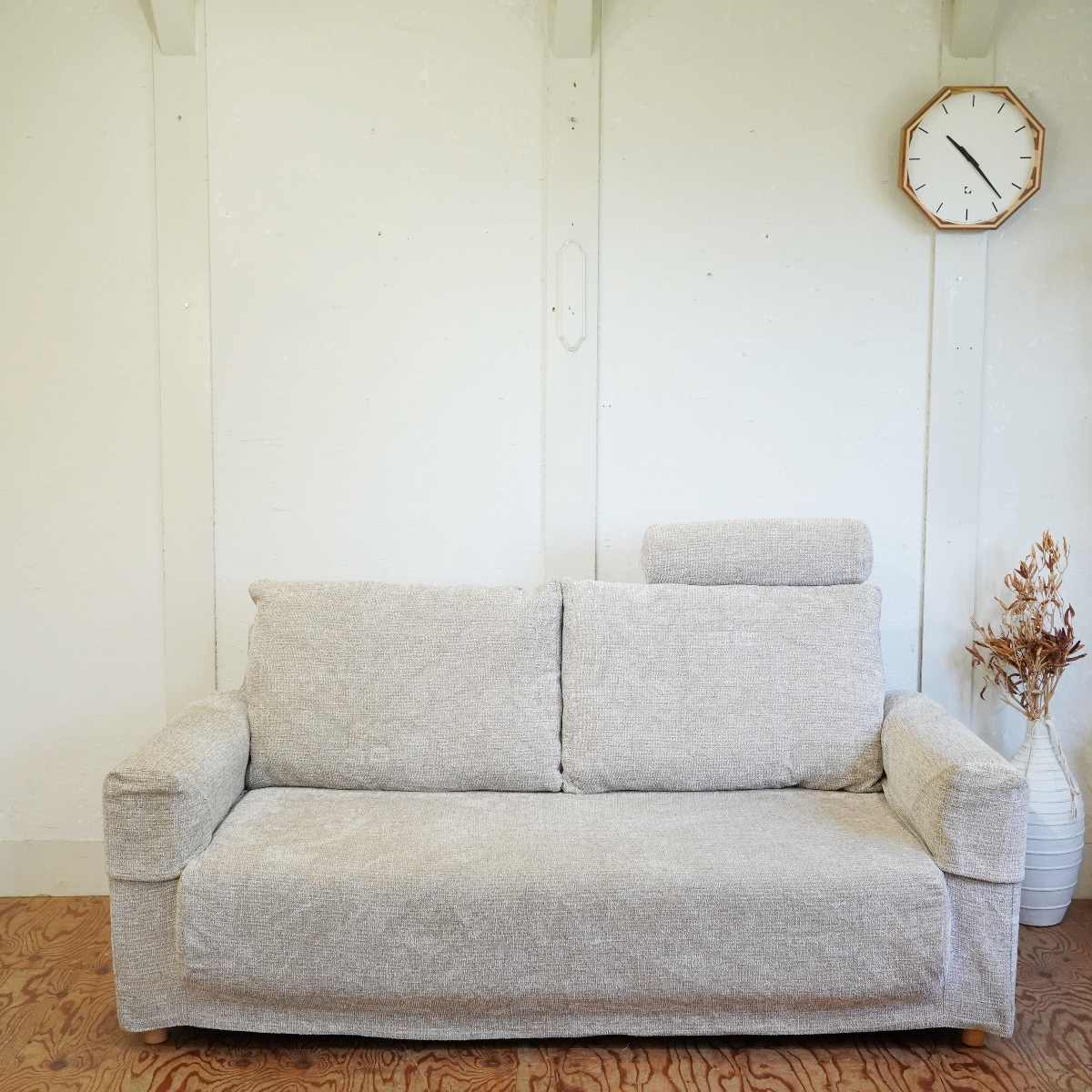 フランネルソファ / FLANNEL SOFA ショコラ 2.5Pソファ 替えカバー付 中古