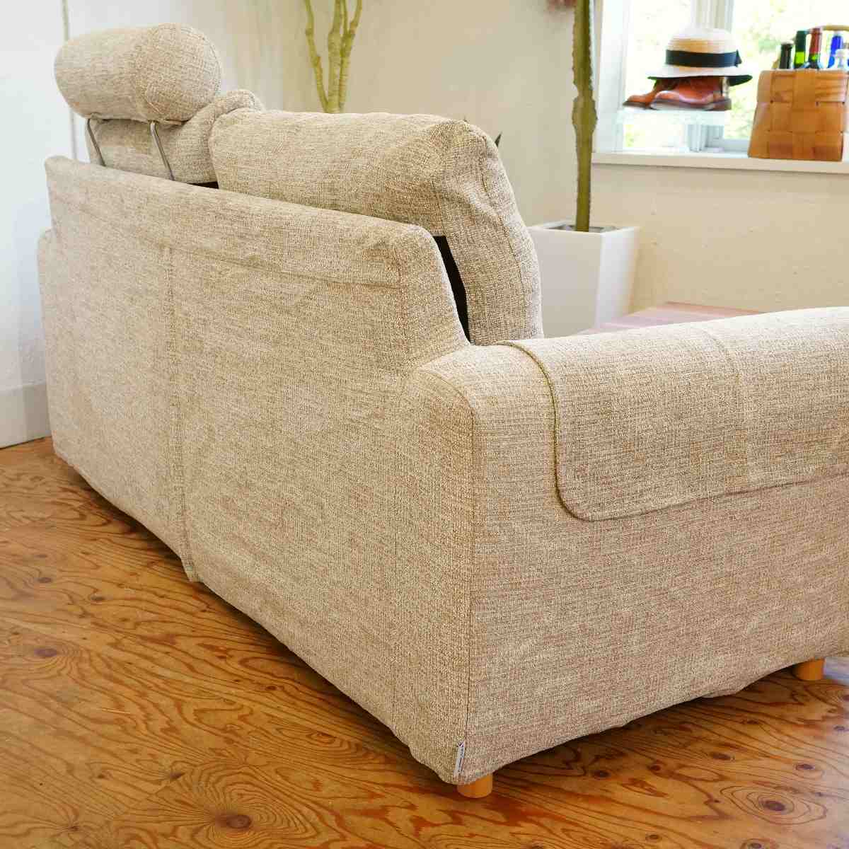 フランネルソファ / FLANNEL SOFA ショコラ 2.5Pソファ 替えカバー付 中古