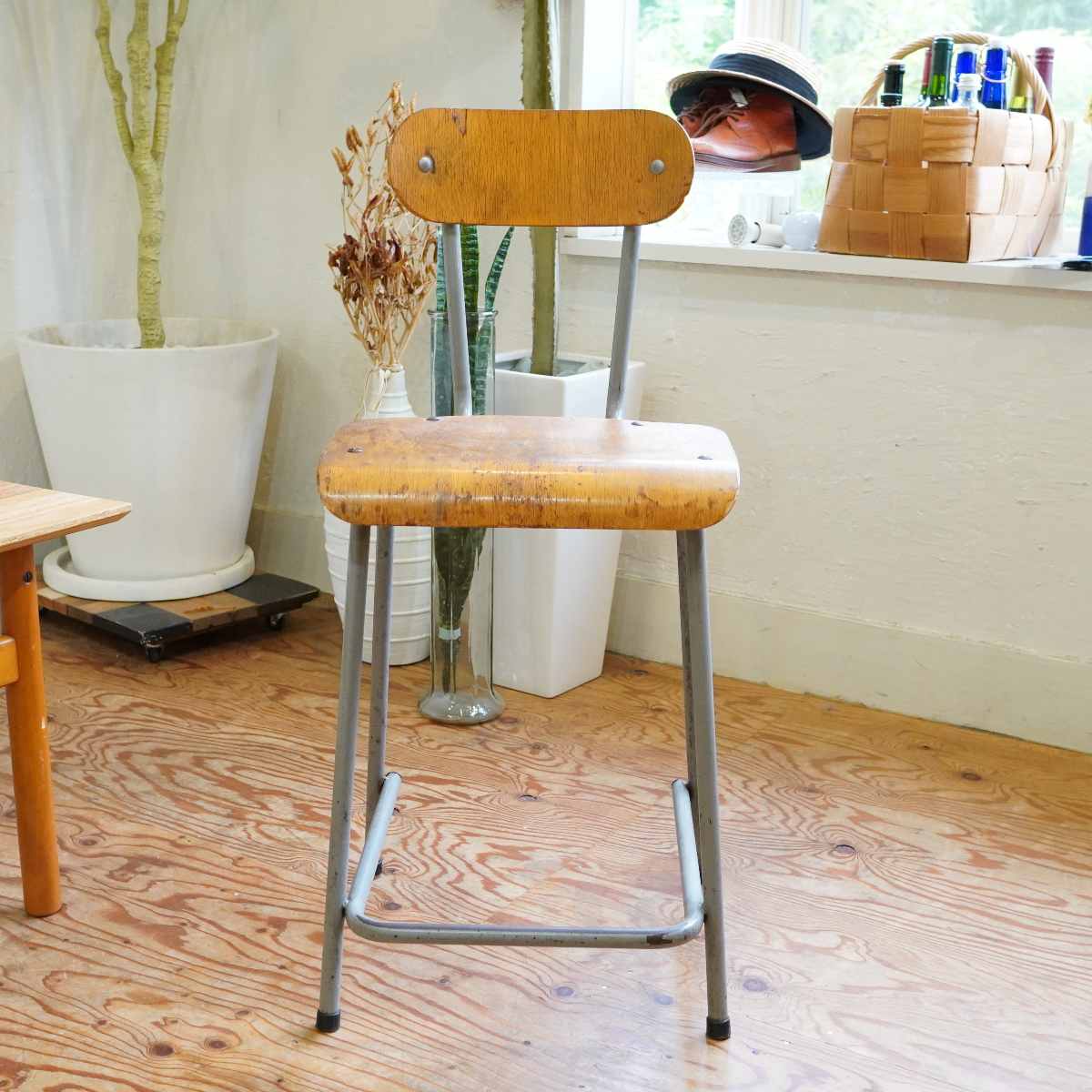 ハイチェア 木製 カウンターチェア アンティーク