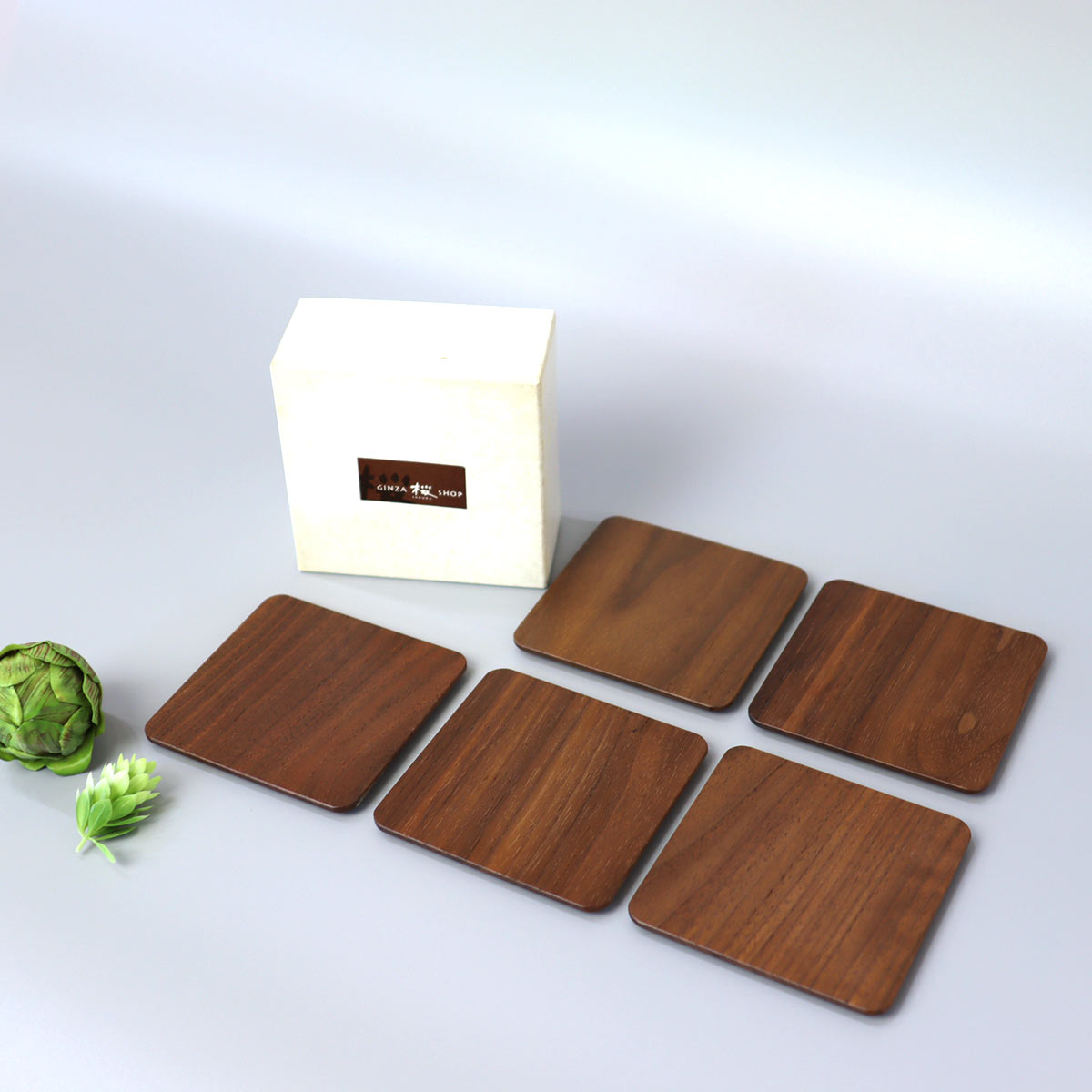 桜製作所 コースター 5枚セット ウォールナット 中古